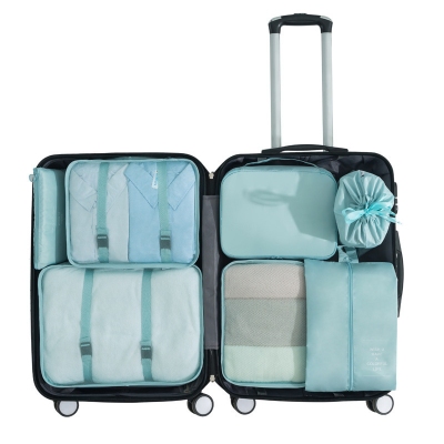 290T斜纹旅行收纳套装七件套行李箱衣物分类整理收纳7件套收纳包