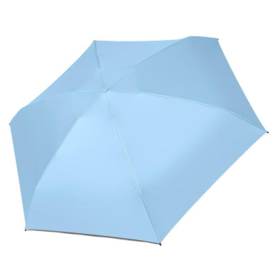 小清新纯色雨伞五折黑胶伞防晒防紫外线太阳伞女个性创意遮阳伞