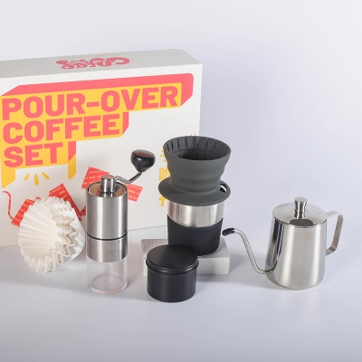 蛋糕杯手冲咖啡套装咖啡壶手摇磨豆机滤杯手冲器具咖啡机全套礼品