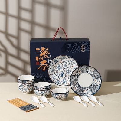 三餐四季日式陶瓷餐具套装高颜值伴手礼品碗套装年会活动礼品