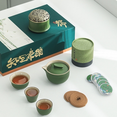 创意端午送礼竹文化陶瓷创意礼品礼盒套装送领导长辈高端伴手礼
