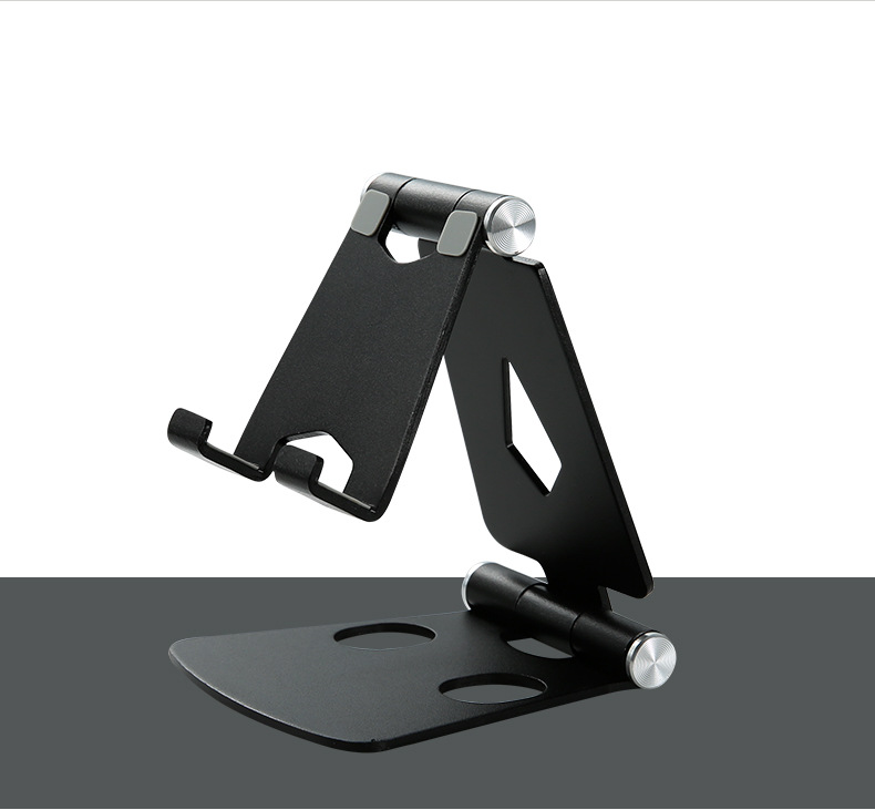 Z16铝合金双折叠手机支架便携式手机桌面铝合金直播支架