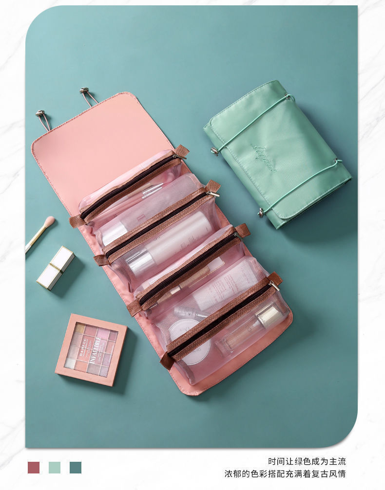 便携可折叠旅行化妆包大容量防水洗漱用品收纳包