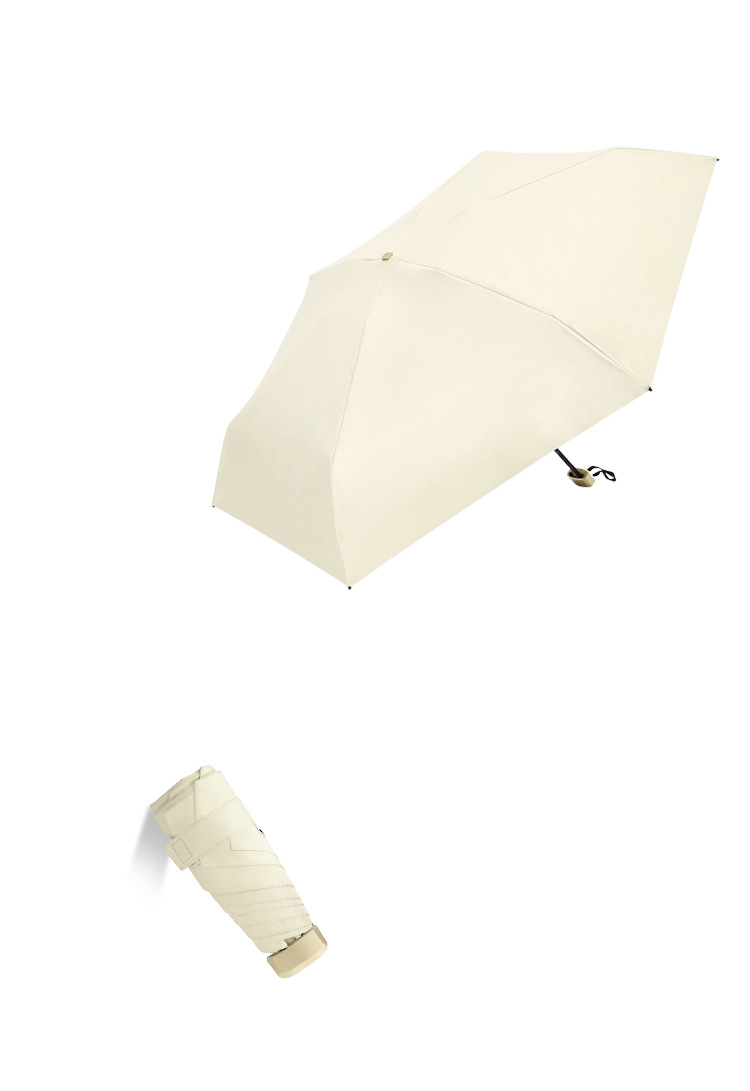 扁五折伞超轻防晒遮阳太阳伞加印logo女迷你口袋伞黑胶折叠晴雨伞